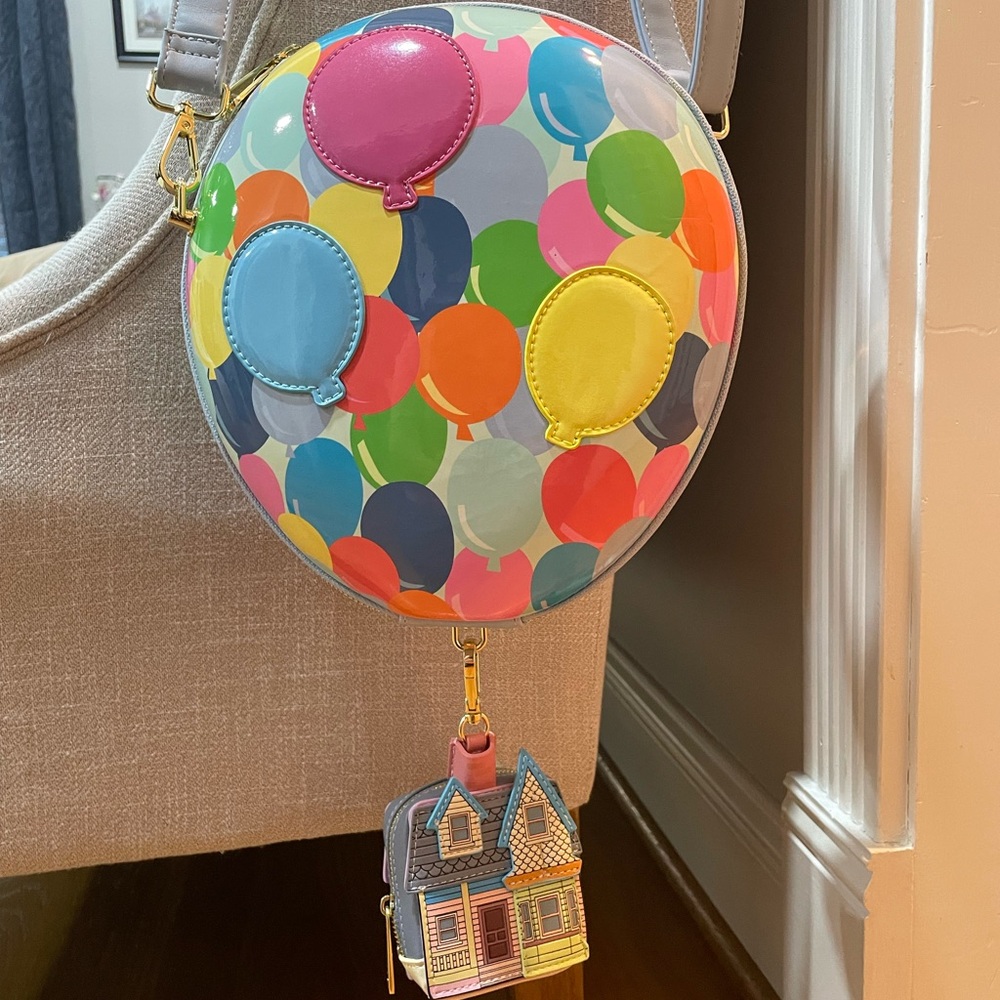 Loungefly Pixar Up Balloon House Crossbody with Coin Bag